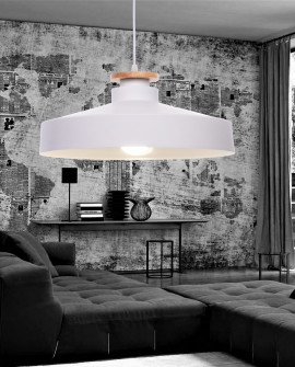 LAMPA WISZĄCA NOWOCZESNA BIAŁA LUDOR LUMINA DECO