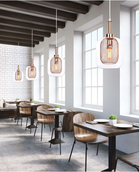 LAMPA WISZĄCA NOWOCZESNA ZŁOTA BESSA LUMINA DECO