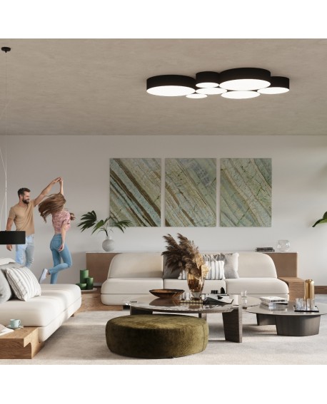 Lampa wisząca ARENA 45 czarna Sollux SL.0118
