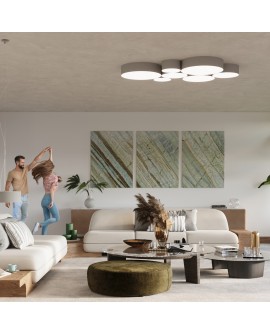 Lampa wisząca ARENA 45 szara Sollux SL.0119