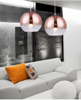 LAMPA WISZĄCA NOWOCZESNA RÓŻOWE ZŁOTO VERONI D30 LUMINA DECO