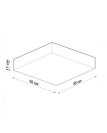 Plafon HORUS 55 szary Sollux SL.0921