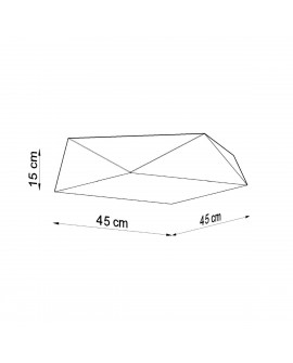 Plafon HEXA 45 czarny Sollux SL.0693