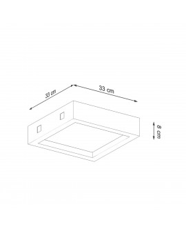 Plafon RIZA beton Sollux SL.0995