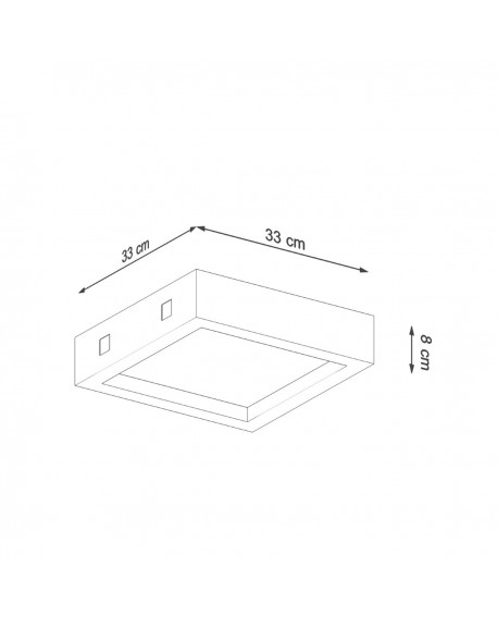 Plafon RIZA beton Sollux SL.0995