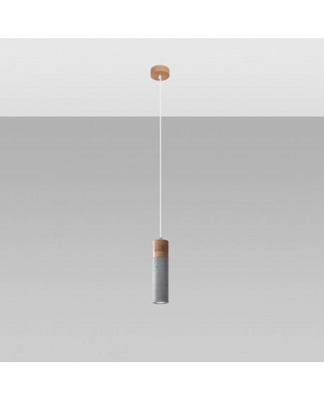 Lampa wisząca ZANE 1 szara Sollux SL.0965