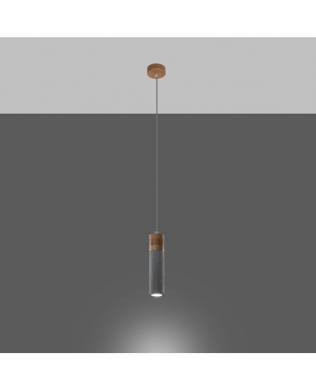 Lampa wisząca ZANE 1 szara Sollux SL.0965