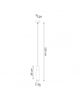 Lampa wisząca ZANE 1 szara Sollux SL.0965