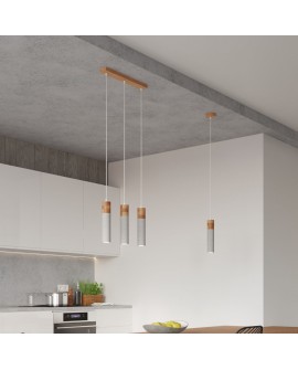 Lampa wisząca ZANE 3 szara Sollux SL.0967