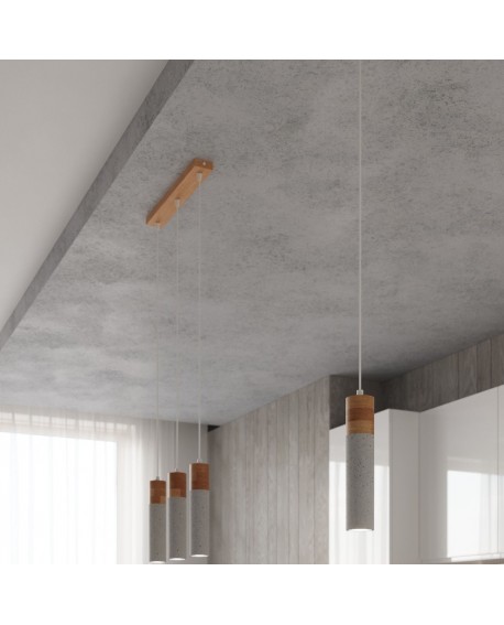 Lampa wisząca ZANE 3 szara Sollux SL.0967