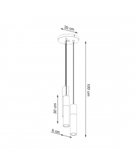 Lampa wisząca PABLO 3P biała Sollux SL.1013