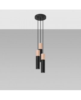 Lampa wisząca PABLO 3P czarna Sollux SL.1014