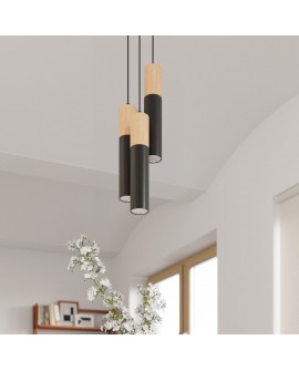 Lampa wisząca PABLO 3P czarna Sollux SL.1014