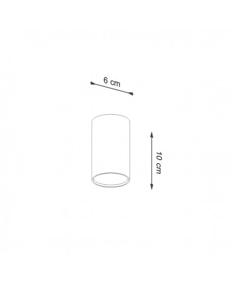 Plafon LAGOS 10 czarny Sollux SL.1000