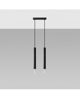 Lampa wisząca WEZYR 2 czarna Sollux SL.0961