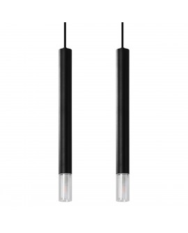 Lampa wisząca WEZYR 2 czarna Sollux SL.0961