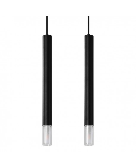 Lampa wisząca WEZYR 2 czarna Sollux SL.0961