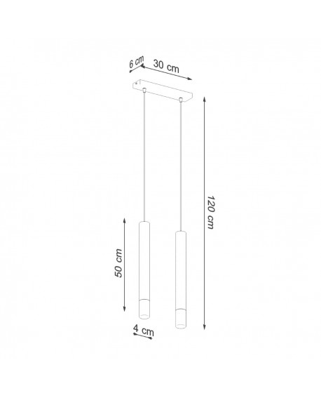 Lampa wisząca WEZYR 2 czarna Sollux SL.0961