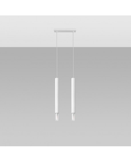 Lampa wisząca WEZYR 2 biała Sollux SL.0958