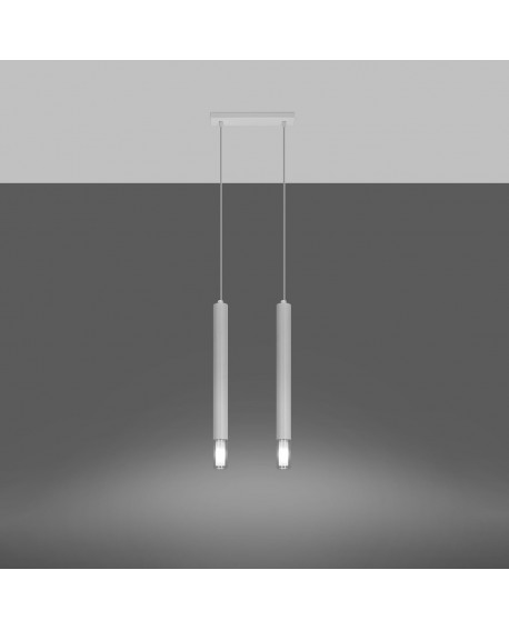 Lampa wisząca WEZYR 2 biała Sollux SL.0958