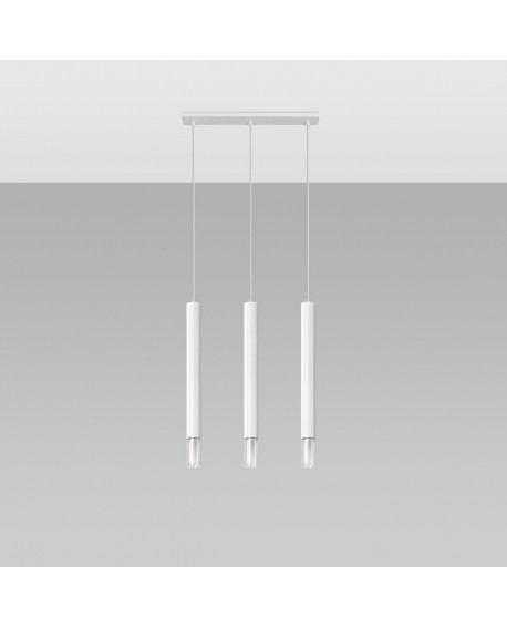 Lampa wisząca WEZYR 3 biała Sollux SL.0959