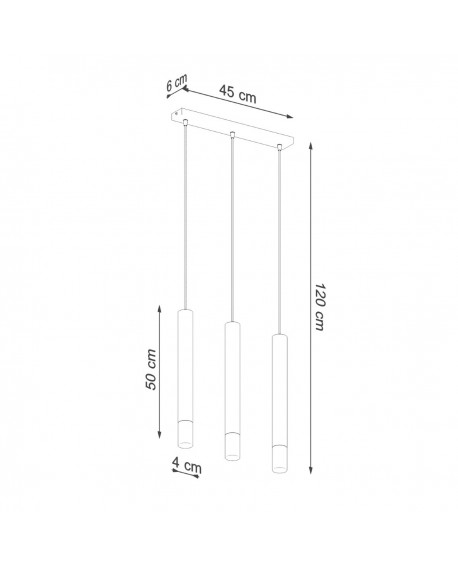 Lampa wisząca WEZYR 3 biała Sollux SL.0959