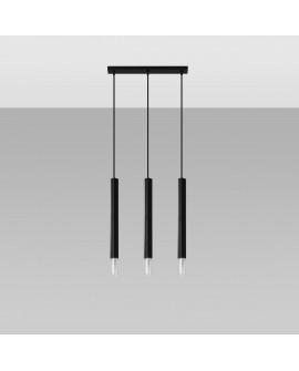 Lampa wisząca WEZYR 3 czarna Sollux SL.0962