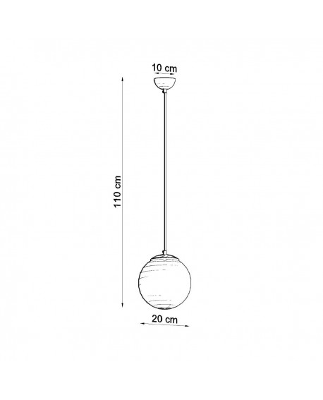 Lampa wisząca UGO 20 złota Sollux SL.0715