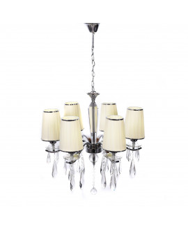 KLASYCZNY ŻYRANDOL KRYSZTAŁOWY KREMOWY ALESSIA W6