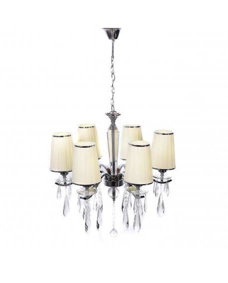 KLASYCZNY ŻYRANDOL KRYSZTAŁOWY KREMOWY ALESSIA W6