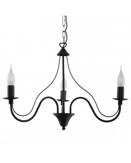 Żyrandol MINERWA 3 czarny Sollux SL.0217