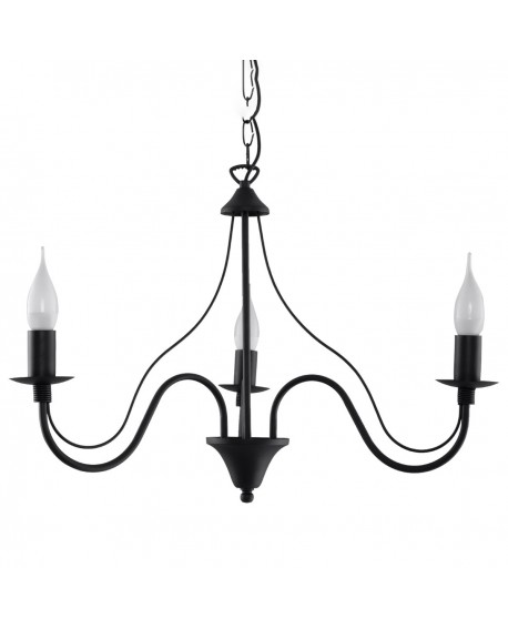Żyrandol MINERWA 3 czarny Sollux SL.0217