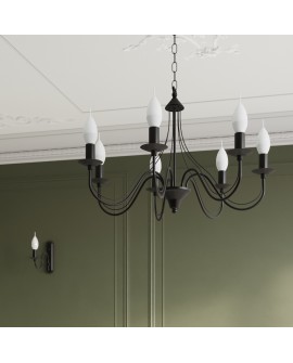 Żyrandol MINERWA 7 czarny Sollux SL.0219