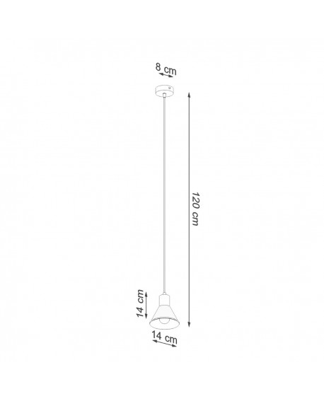 Lampa wisząca TALEJA 1 biała E27 Sollux SL.0983