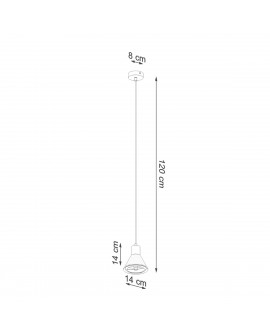 Lampa wisząca TAZILA 1 czarna ES111 Sollux SL.0989