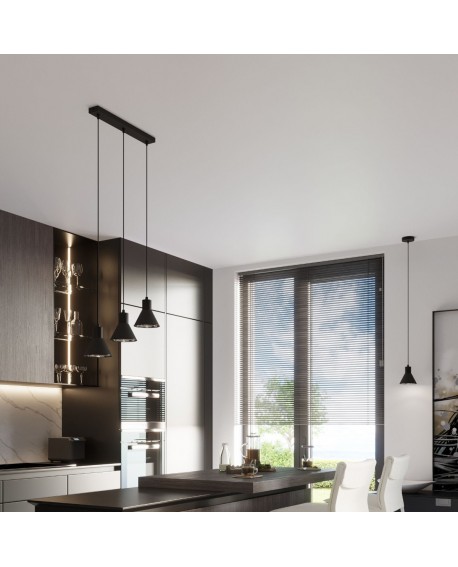 Lampa wisząca TAZILA 1 czarna ES111 Sollux SL.0989