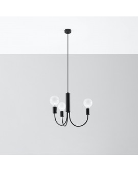 Żyrandol PICCOLO 3 czarny Sollux SL.0856