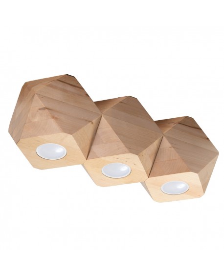 Plafon WOODY 3 naturalne drewno Sollux SL.1010