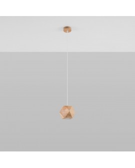 Lampa wisząca WOODY naturalne drewno Sollux SL.1011