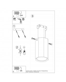 Plafon ZEKE 10 dąb Sollux SL.1033