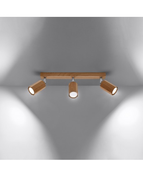 Plafon ZEKE 3 dąb Sollux SL.1030