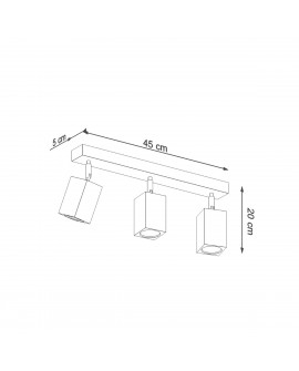 Plafon KEKE 3 dąb Sollux SL.1037