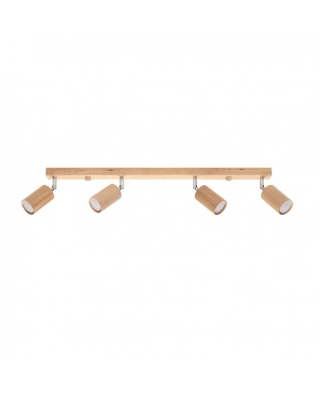 Plafon BERG 4 naturalne drewno Sollux SL.1042