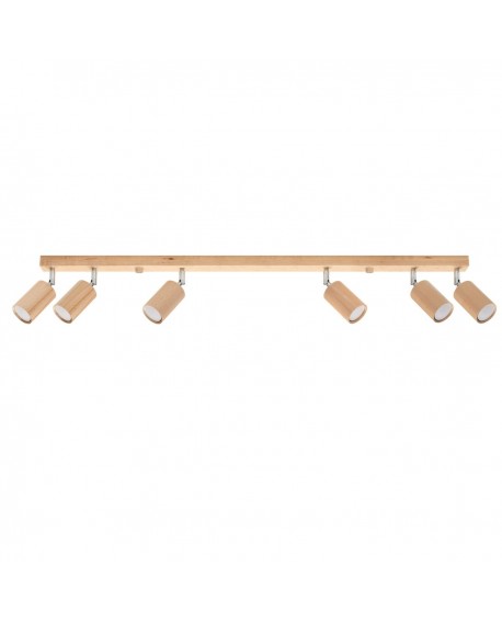 Plafon BERG 6 naturalne drewno Sollux SL.1043