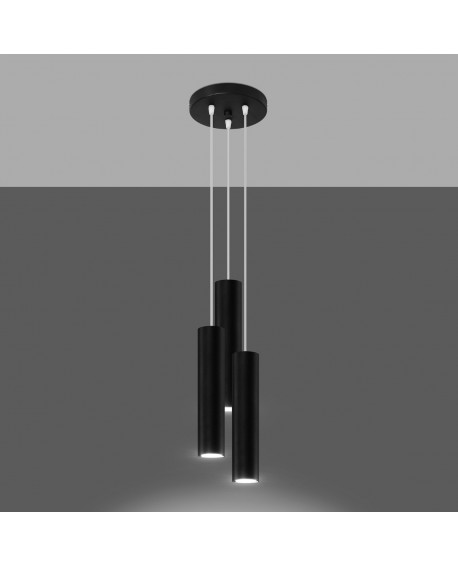 Lampa wisząca LAGOS 3P czarny Sollux SL.1079