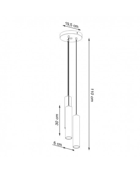 Lampa wisząca LAGOS 3P czarny Sollux SL.1079