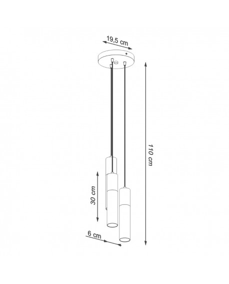 Lampa wisząca BORGIO 3P biały Sollux SL.1080