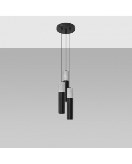 Lampa wisząca BORGIO 3P czarny Sollux SL.1081