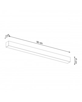 Kinkiet PINNE 90 szary 3000K Sollux TH.055
