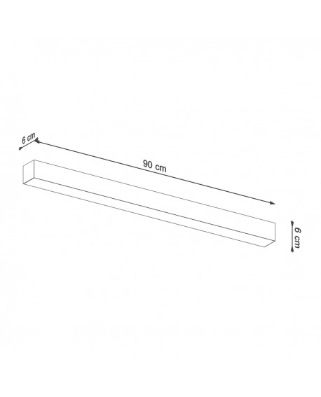 Kinkiet PINNE 90 szary 3000K Sollux TH.055